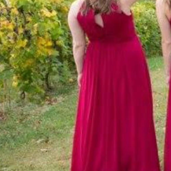Red maternity dress - Picture 4 of 7